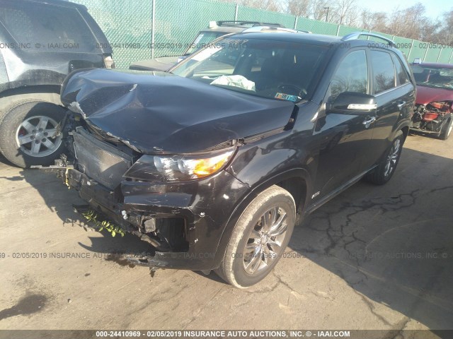 5XYKWDA28DG394118 - 2013 KIA SORENTO SX BLACK photo 2