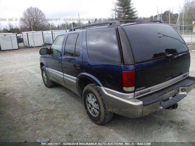 1GKDT13WX12102737 - 2001 GMC JIMMY BLUE photo 3