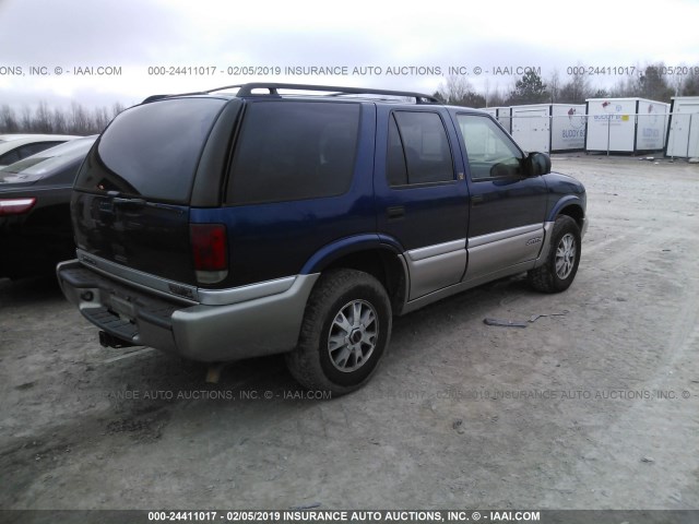 1GKDT13WX12102737 - 2001 GMC JIMMY BLUE photo 4