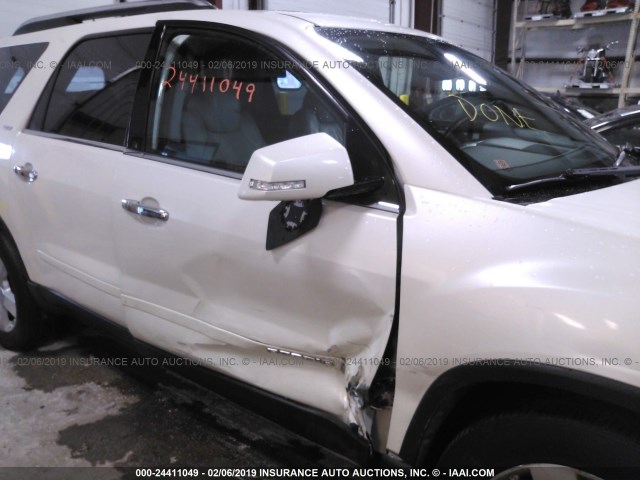 1GKER33737J138517 - 2007 GMC ACADIA SLT-2 WHITE photo 6