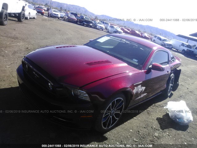 1ZVBP8CF4E5283965 - 2014 FORD MUSTANG GT RED photo 2