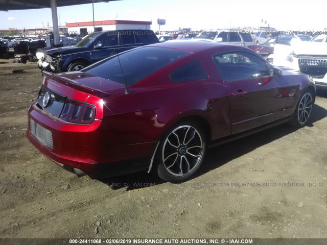 1ZVBP8CF4E5283965 - 2014 FORD MUSTANG GT RED photo 4