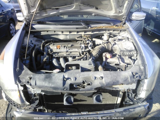 1HGCP26448A032665 - 2008 HONDA ACCORD LXP SILVER photo 10