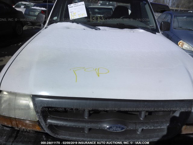 1FTYR10V3YPA61744 - 2000 FORD RANGER WHITE photo 10