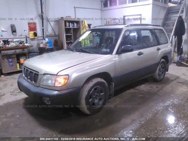 JF1SF63571H767659 - 2001 SUBARU FORESTER L GOLD photo 2