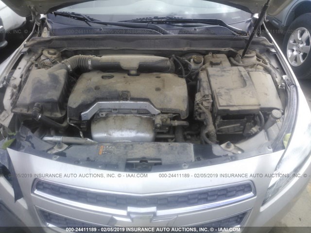 1G11C5SA4DF274702 - 2013 CHEVROLET MALIBU 1LT ოქროსფერი ფოტო 10