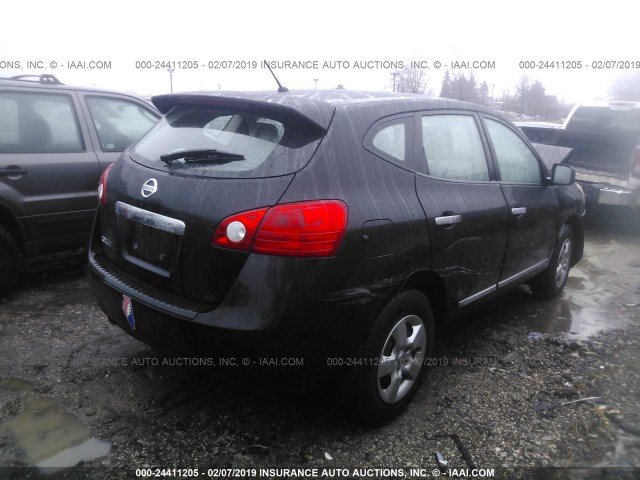 JN8AS5MT0DW509660 - 2013 NISSAN ROGUE S/SV BLACK photo 4