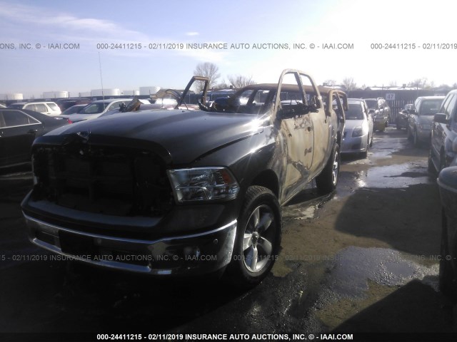 3C6RR7LT4HG668958 - 2017 RAM 1500 SLT BLACK photo 2