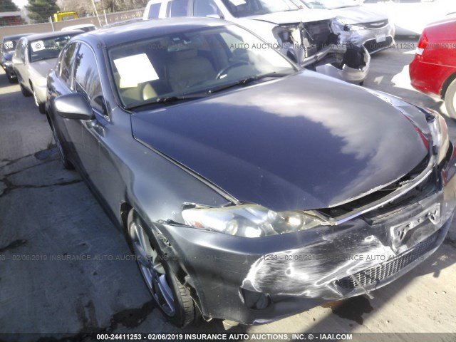 JTHBE262985017391 - 2008 LEXUS IS 350 GRAY photo 1