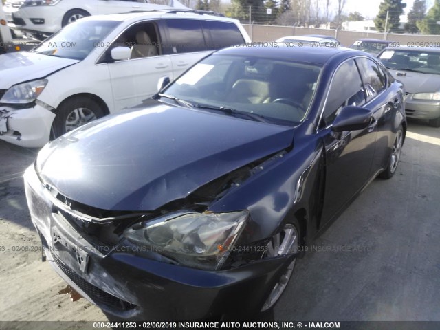 JTHBE262985017391 - 2008 LEXUS IS 350 GRAY photo 2