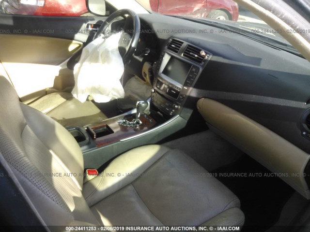 JTHBE262985017391 - 2008 LEXUS IS 350 GRAY photo 5