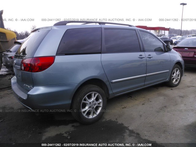 5TDBA22C66S071850 - 2006 TOYOTA SIENNA XLE/XLE LIMITED BLUE photo 4