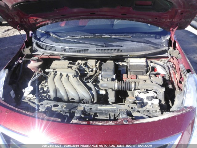 3N1CN7AP1GL872576 - 2016 NISSAN VERSA S/S PLUS/SV/SL RED photo 10