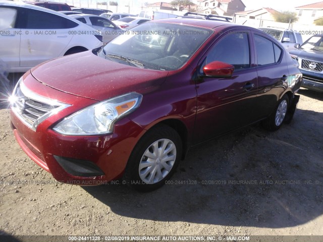 3N1CN7AP1GL872576 - 2016 NISSAN VERSA S/S PLUS/SV/SL RED photo 2