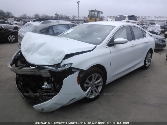 1C3CCCAB7GN160349 - 2016 CHRYSLER 200 LIMITED WHITE photo 2