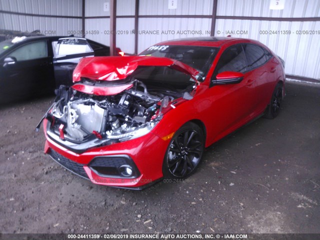 SHHFK7H97HU231599 - 2017 HONDA CIVIC SPORT TOURING Rot Foto 2