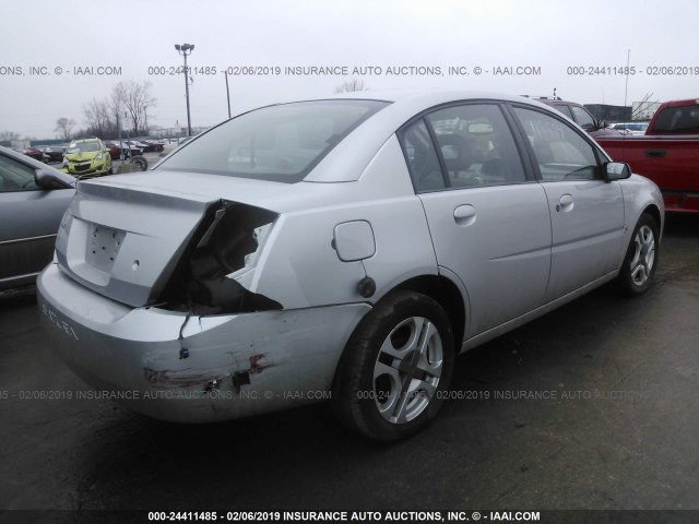 1G8AL52F84Z118884 - 2004 SATURN ION LEVEL 3 SILVER photo 4