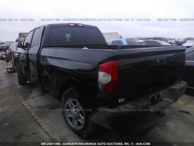 5TFRM5F11HX117713 - 2017 TOYOTA TUNDRA DOUBLE CAB SR/SR5 BLACK photo 3