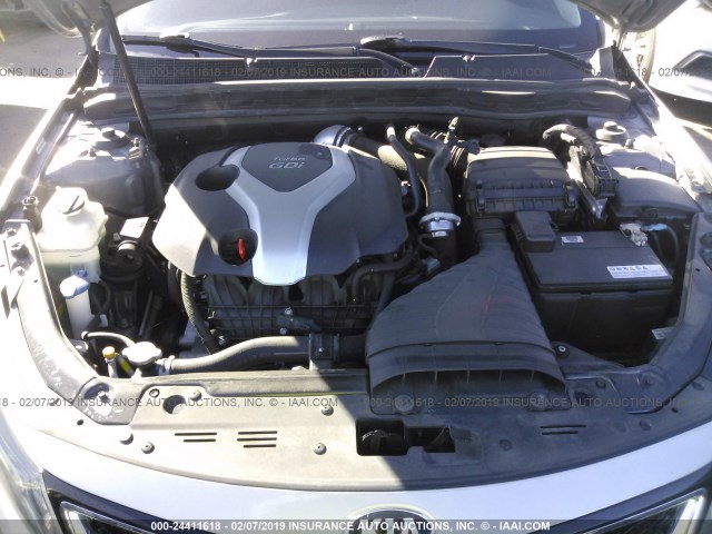 5XXGR4A61FG413521 - 2015 KIA OPTIMA SX ვერცხლისფერი ფოტო 10