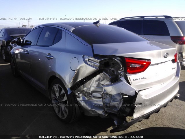 5XXGR4A61FG413521 - 2015 KIA OPTIMA SX ვერცხლისფერი ფოტო 3