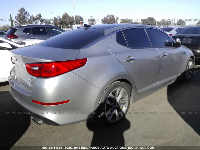 5XXGR4A61FG413521 - 2015 KIA OPTIMA SX ვერცხლისფერი ფოტო 4