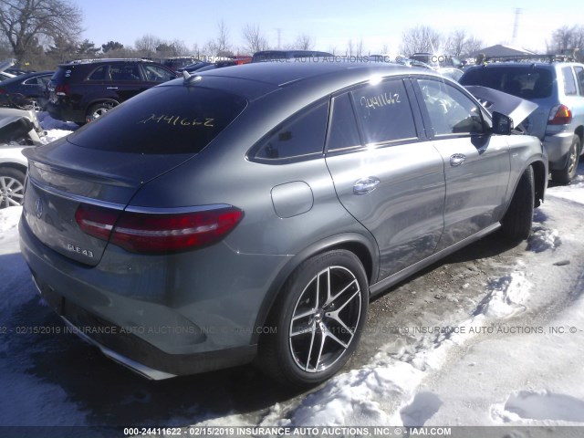 4JGED6EB6HA053486 - 2017 MERCEDES-BENZ GLE COUPE 43 AMG GRAY photo 4