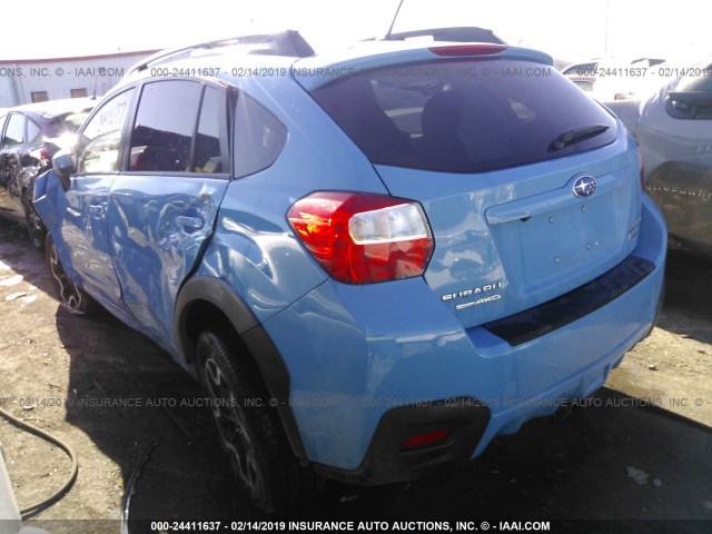 JF2GPABC4G8219905 - 2016 SUBARU CROSSTREK PREMIUM BLUE photo 3