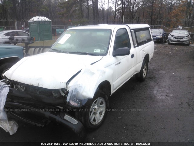 5TENL42N01Z739643 - 2001 TOYOTA TACOMA WHITE photo 2