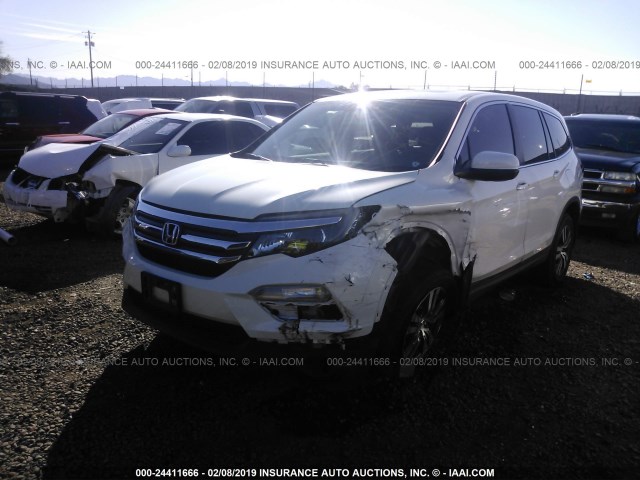 5FNYF5H78GB017818 - 2016 HONDA PILOT EXLN WHITE photo 2