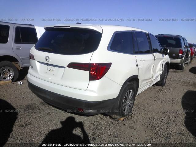 5FNYF5H78GB017818 - 2016 HONDA PILOT EXLN WHITE photo 4