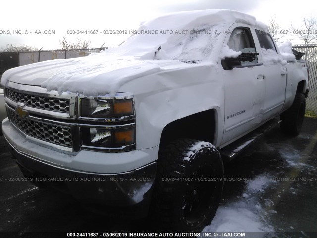 3GCUKREH5FG352736 - 2015 CHEVROLET SILVERADO K1500 LT WHITE photo 2