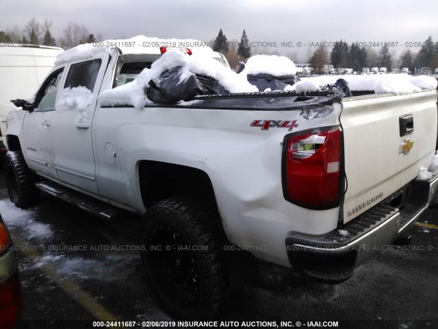 3GCUKREH5FG352736 - 2015 CHEVROLET SILVERADO K1500 LT WHITE photo 3