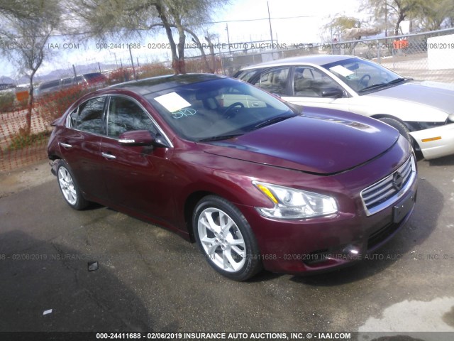 1N4AA5AP7DC803733 - 2013 NISSAN MAXIMA S/SV MAROON photo 1