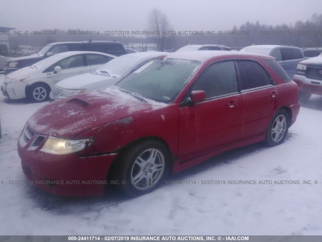 JF4GG22695H050016 - 2005 SAAB 9-2 AERO RED photo 2