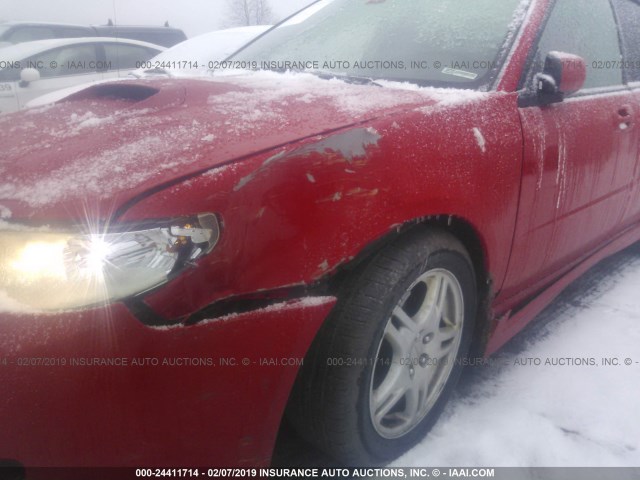 JF4GG22695H050016 - 2005 SAAB 9-2 AERO RED photo 6