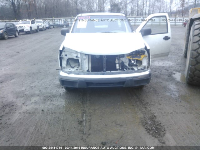 1GCCS148758252317 - 2005 CHEVROLET COLORADO WHITE photo 6