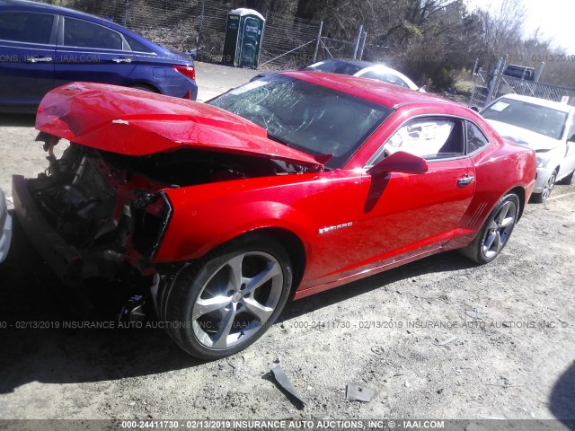 2G1FB1E37F9158730 - 2015 CHEVROLET CAMARO LS RED photo 2