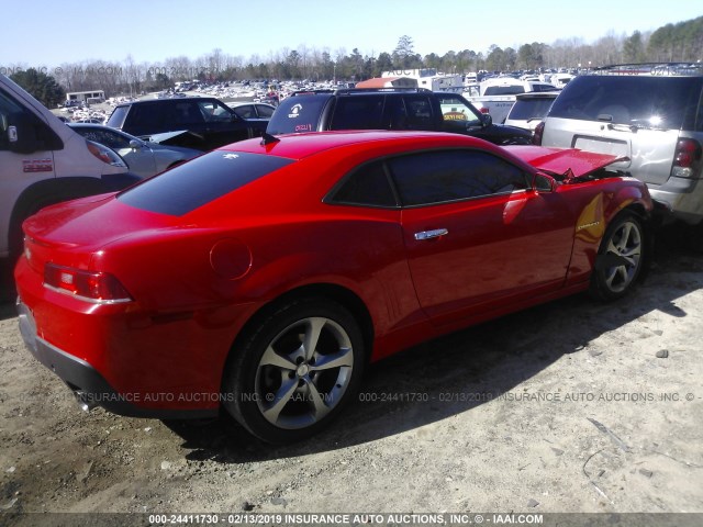 2G1FB1E37F9158730 - 2015 CHEVROLET CAMARO LS RED photo 4