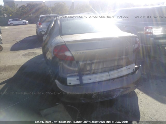 1B3ES46C81D264684 - 2001 DODGE NEON SE/ES GOLD photo 6