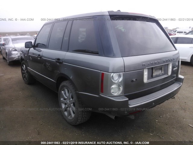 SALMF13438A272657 - 2008 LAND ROVER RANGE ROVER SUPERCHARGED SILVER photo 3