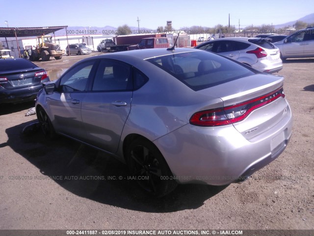 1C3CDFBB8FD123263 - 2015 DODGE DART SXT SILVER photo 3