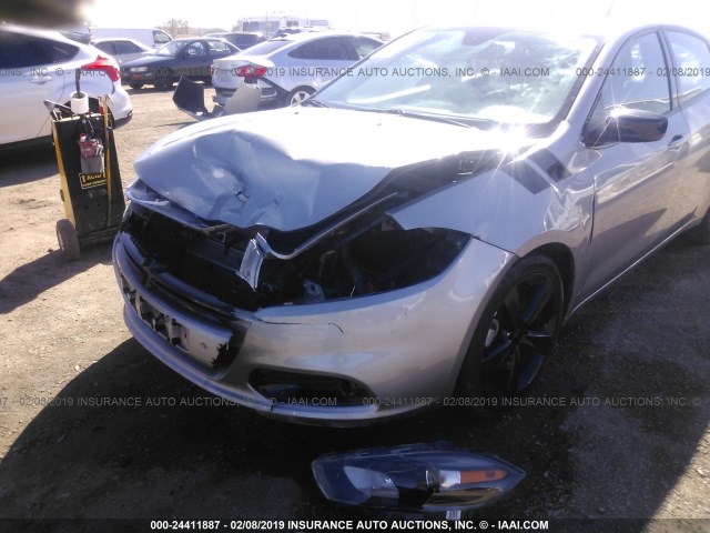 1C3CDFBB8FD123263 - 2015 DODGE DART SXT SILVER photo 6