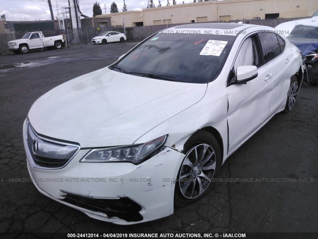 19UUB1F37GA014471 - 2016 ACURA TLX WHITE photo 2