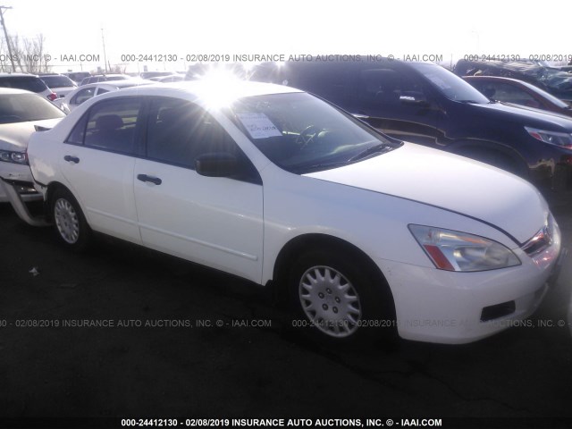 JHMCM56127C005741 - 2007 HONDA ACCORD VALUE WHITE photo 1