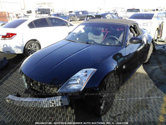 JN1AZ36D65M700226 - 2005 NISSAN 350Z ROADSTER BLACK photo 2