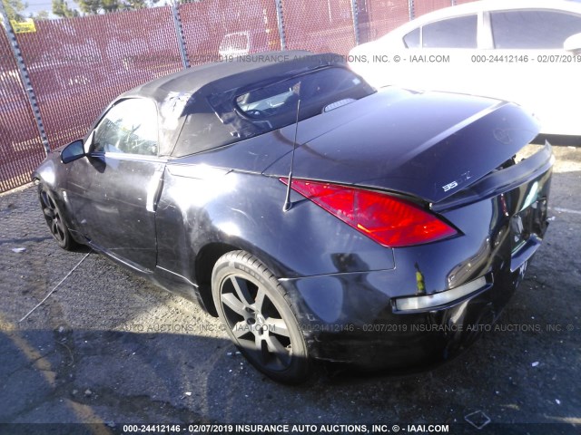 JN1AZ36D65M700226 - 2005 NISSAN 350Z ROADSTER BLACK photo 3