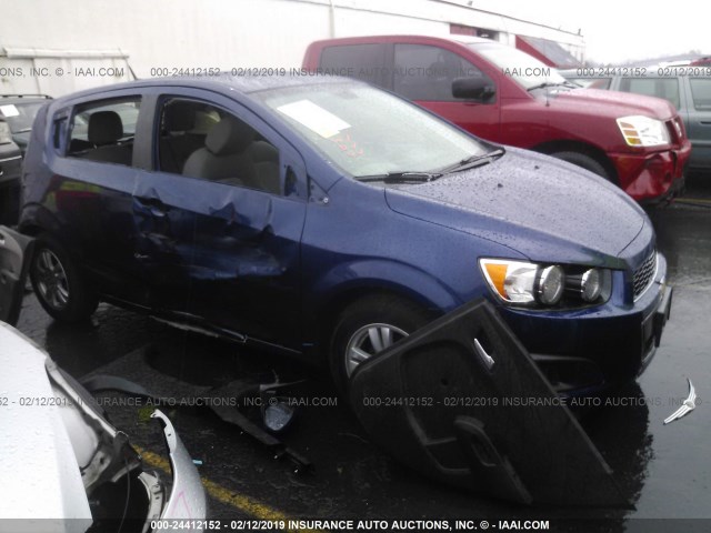 1G1JB6SH1C4227188 - 2012 CHEVROLET SONIC LS BLUE photo 1