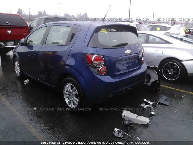 1G1JB6SH1C4227188 - 2012 CHEVROLET SONIC LS BLUE photo 3