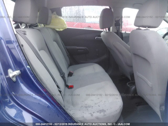 1G1JB6SH1C4227188 - 2012 CHEVROLET SONIC LS BLUE photo 8