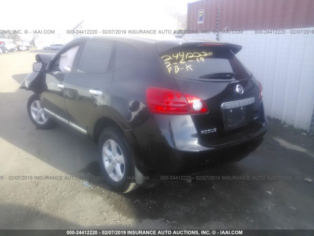 JN8AS5MT9CW611246 - 2012 NISSAN ROGUE S/SV BLACK photo 3